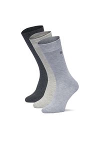 Gino Rossi Zestaw 3 par wysokich skarpet męskich CEO_AS_GR_01_W_AW25 (3-pack). Szary. Kolor: szary. Materiał: materiał, bawełna