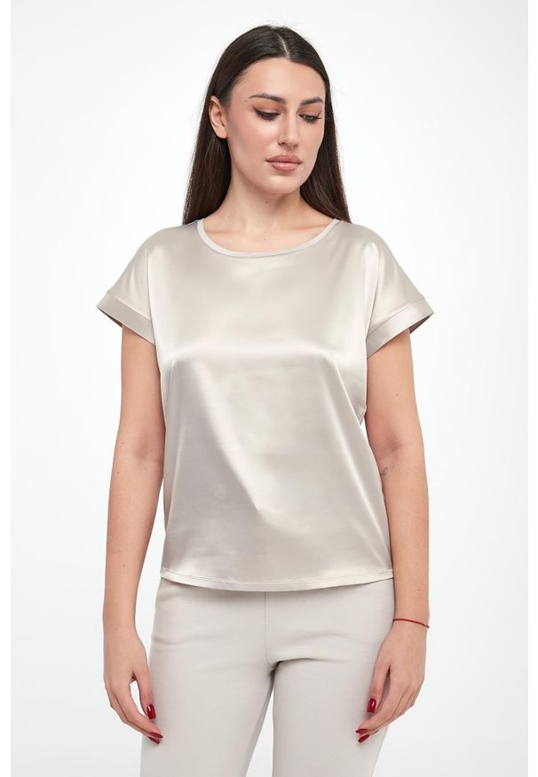T-shirt damski satynowy Taila JOOP!. Materiał: satyna
