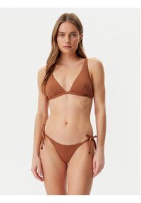 Calvin Klein Swimwear Dół od bikini KW0KW02704 Brązowy. Kolor: brązowy. Materiał: syntetyk