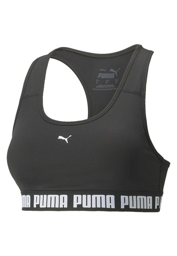 Puma - Stanik fitness PUMA Strong. Kolor: czarny. Sport: fitness