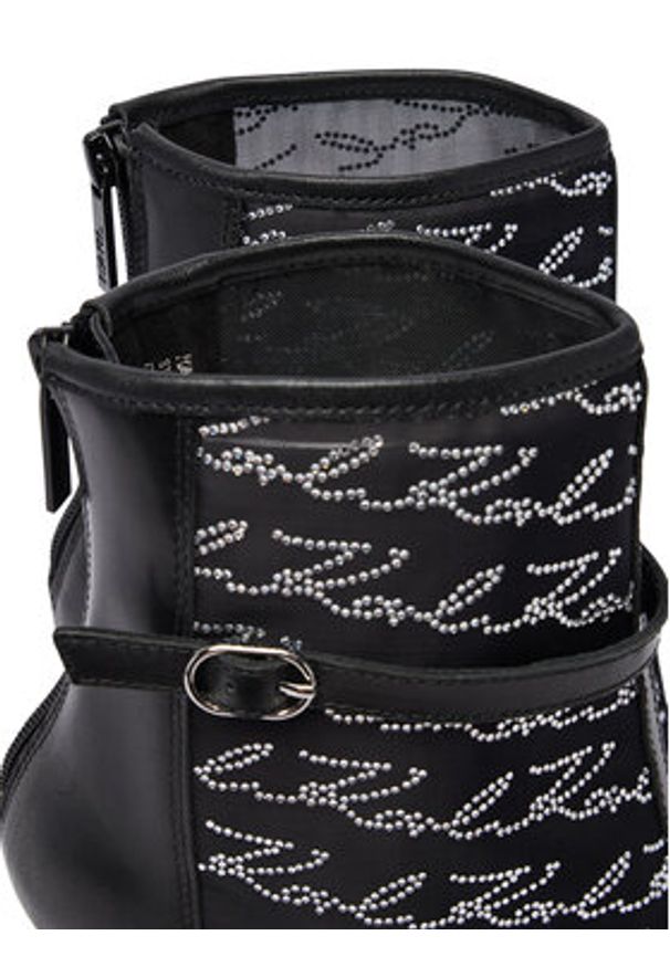 Karl Lagerfeld - KARL LAGERFELD Botki Sarabande KL30976 Czarny. Kolor: czarny. Materiał: skóra