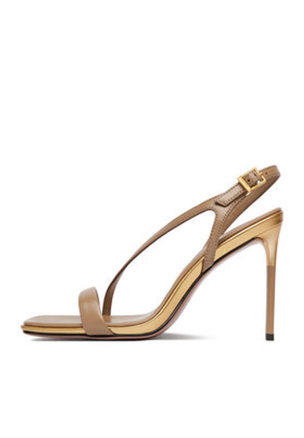 Eva Minge Sandały ROSEMARY-LT1520-2 Beżowy. Kolor: beżowy. Materiał: skóra