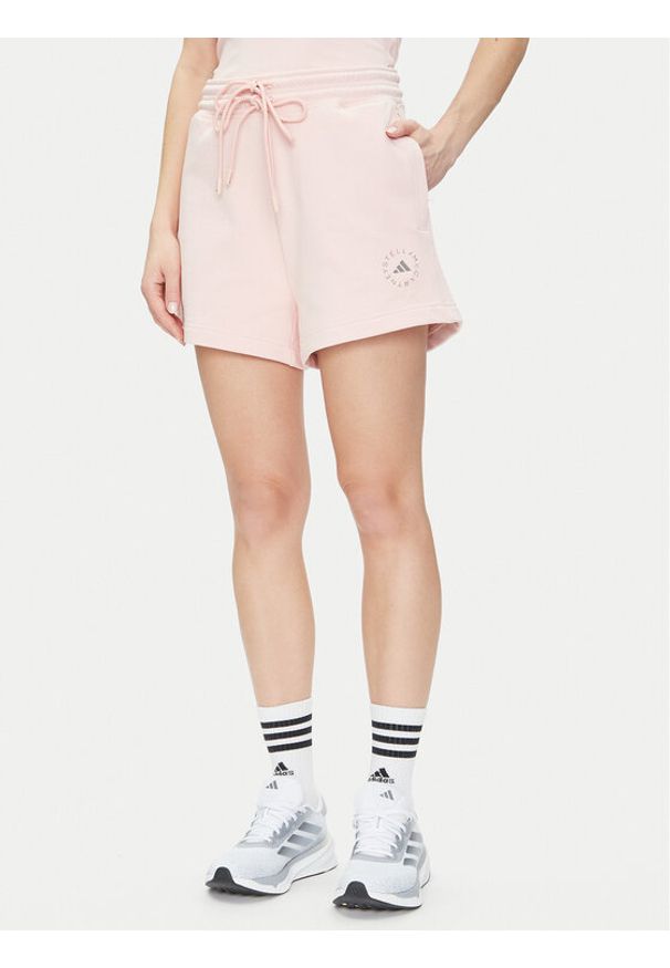 Adidas by Stella McCartney - adidas by Stella McCartney Szorty sportowe True Casuals JI5060 Różowy Loose Fit. Kolor: różowy. Materiał: bawełna
