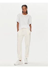 EA7 Emporio Armani T-Shirt 3DTT03 TJ02Z 0101 Biały Regular Fit. Kolor: biały. Materiał: bawełna