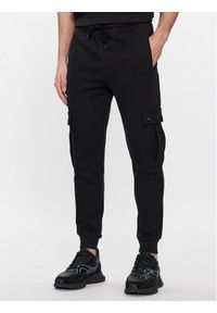 BOSS - Boss Spodnie dresowe Seteam 50497004 Czarny Relaxed Fit. Kolor: czarny. Materiał: bawełna #1