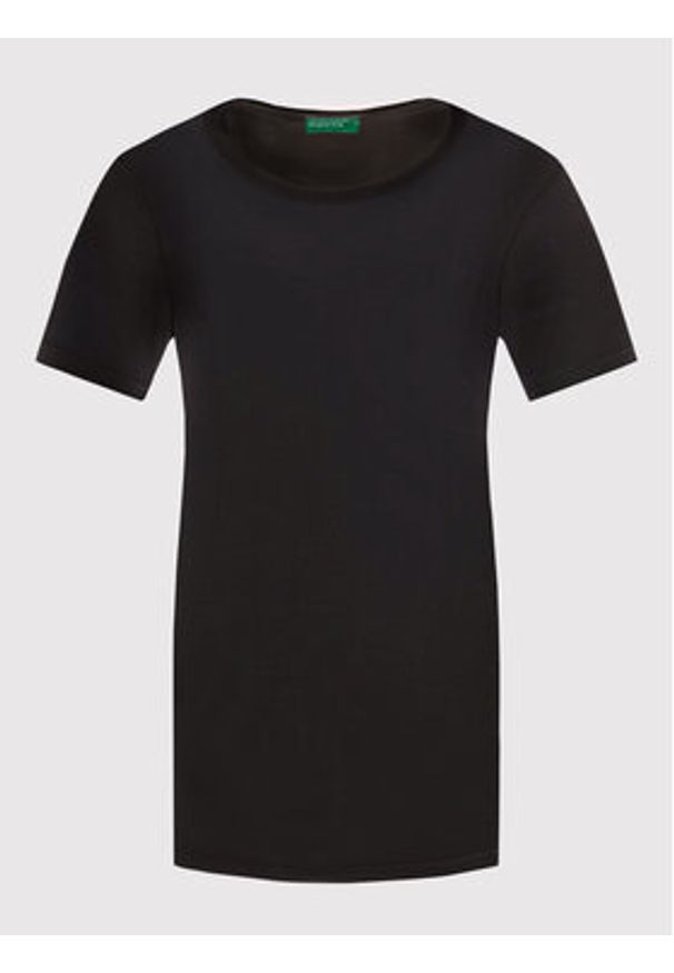 United Colors of Benetton - United Colors Of Benetton T-Shirt 3GA2E16A0 Czarny Regular Fit. Kolor: czarny. Materiał: bawełna