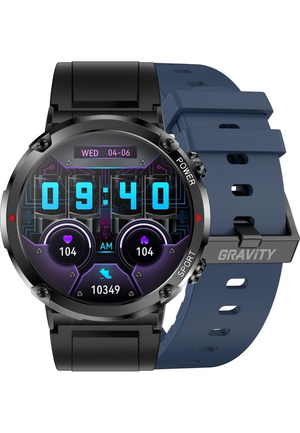 Smartwatch Gravity Zegarek męski SMARTWATCH GRAVITY GT21-5 BK/BU/BK. Rodzaj zegarka: smartwatch