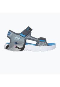 skechers - Sandały dziecięce SKECHERS S-Lights Creature Splash. Kolor: szary, brązowy, wielokolorowy