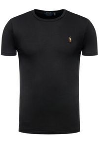 Polo Ralph Lauren T-Shirt 710740727 Czarny Slim Fit. Typ kołnierza: polo. Kolor: czarny. Materiał: bawełna #5