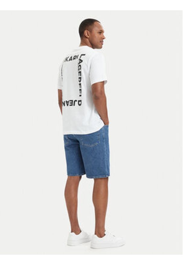 Karl Lagerfeld Jeans T-Shirt B2M17090 Biały Relaxed Fit. Kolor: biały. Materiał: bawełna
