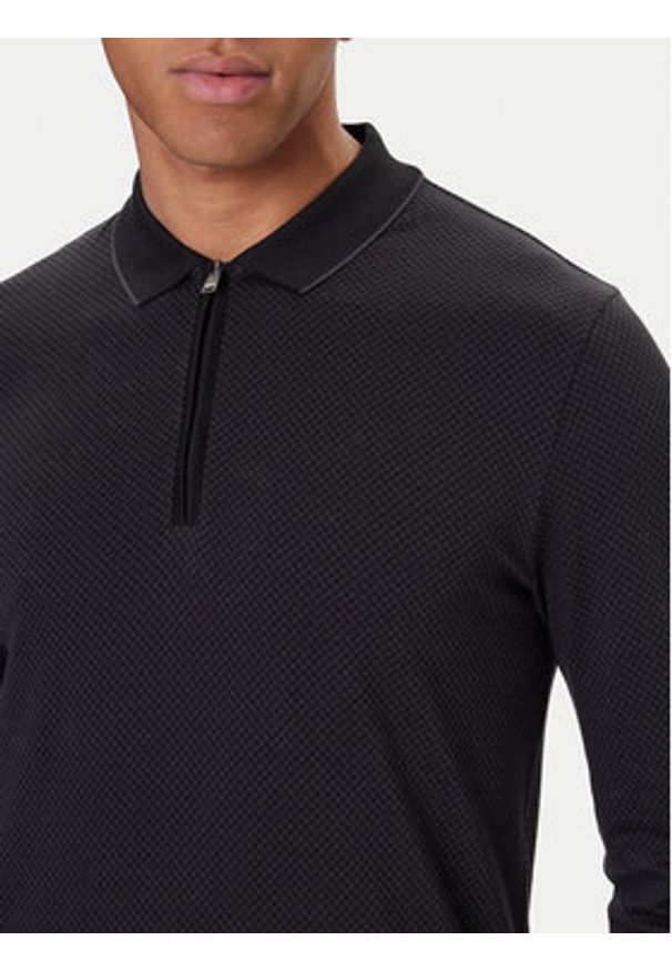 BOSS Polo H-Peduzzi 06 50549583 Czarny Regular Fit. Typ kołnierza: polo. Kolor: czarny. Materiał: bawełna