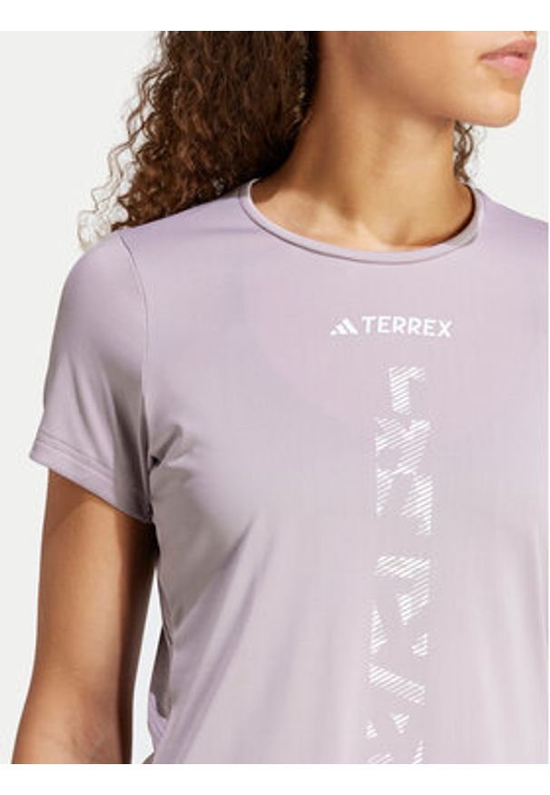 Adidas - adidas Koszulka techniczna Terrex Agravic Trail IP4821 Fioletowy Regular Fit. Kolor: fioletowy. Materiał: syntetyk
