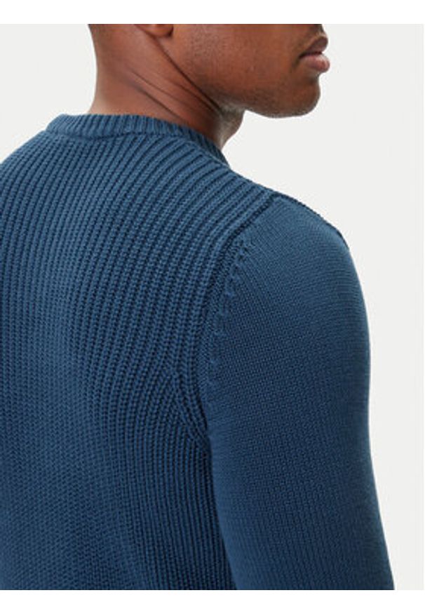 Aeronautica Militare Sweter 252MA1571UL00409 Niebieski Slim Fit. Kolor: niebieski. Materiał: bawełna