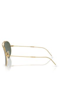 Ray-Ban Okulary przeciwsłoneczne Aviator Reverse 0RBR0101S 001/VR Złoty. Kolor: złoty #3