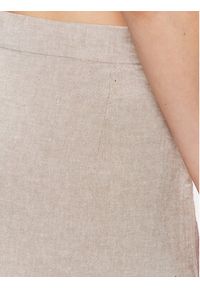 Moss Copenhagen Spódnica mini 17531 Beżowy Basic Fit. Kolor: beżowy. Materiał: len #3