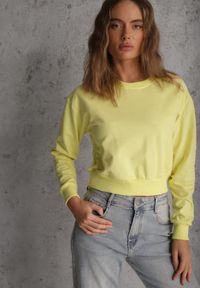 Renee - Jasnozielona Bluza z Bawełną ze Ściągaczami przy Rękawach i w Pasie Alberia. Kolor: zielony. Materiał: bawełna #4