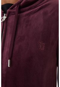 Juicy Couture - JUICY COUTURE Śliwkowa bluza damska Robertson Hoodie, Rozmiar L. Okazja: na co dzień. Kolor: fioletowy. Materiał: materiał. Styl: klasyczny, casual, elegancki #4