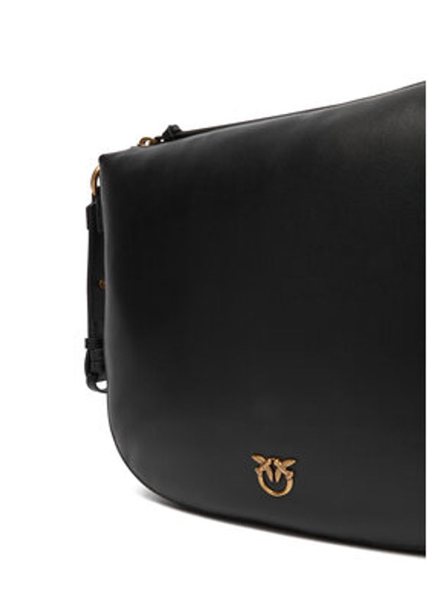 Pinko - PINKO Torebka Hobo Zip Around Classic AI 25-26 PLTT 105113 A0QO Czarny. Kolor: czarny. Materiał: skórzane