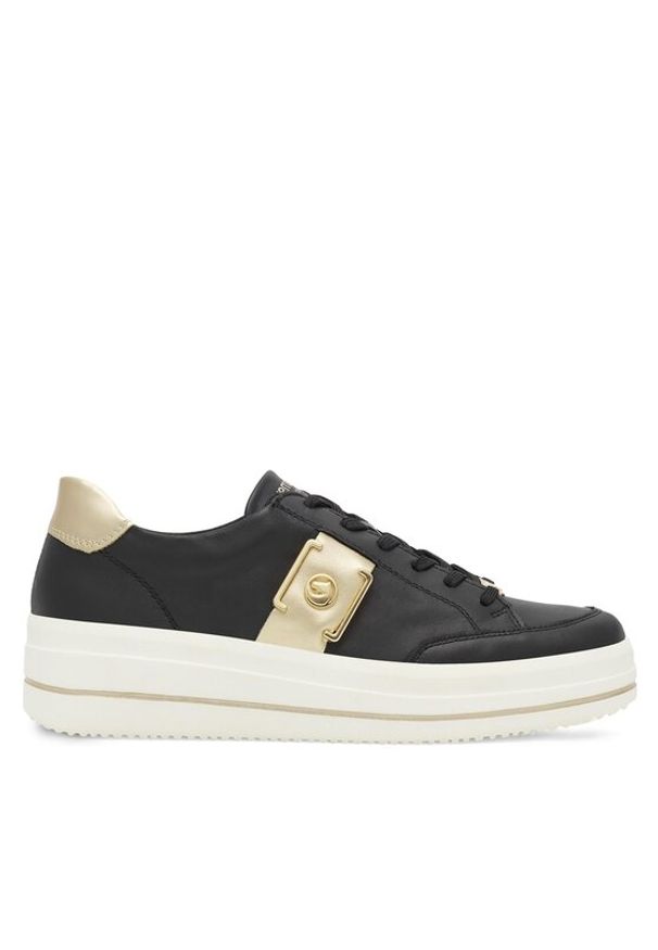 Remonte Sneakersy D1C02-01 Czarny. Kolor: czarny. Materiał: skóra
