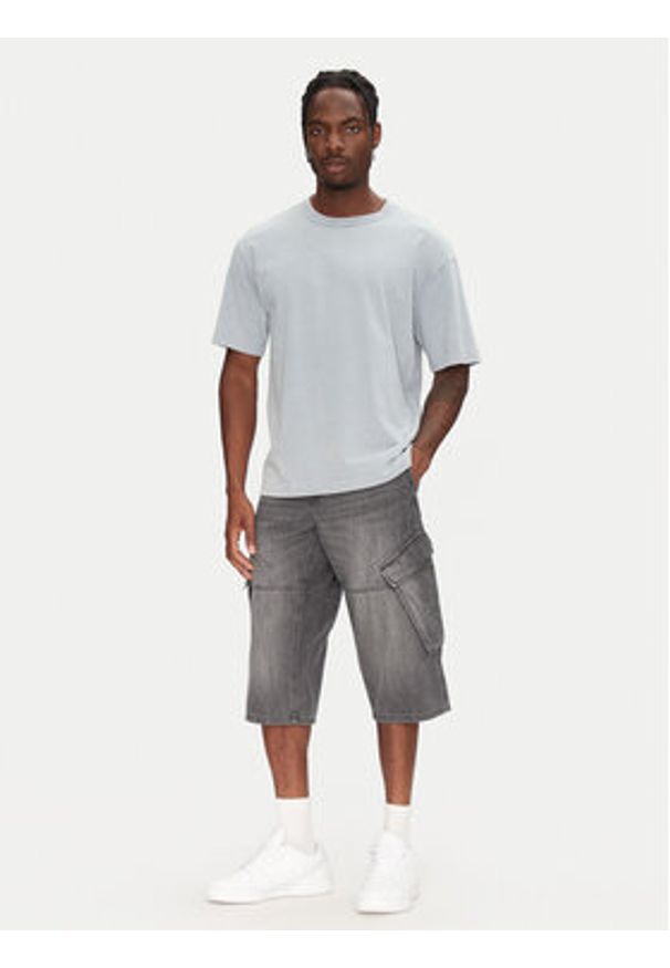 Tom Tailor Szorty jeansowe 1044977 Szary Relaxed Fit. Kolor: szary. Materiał: bawełna