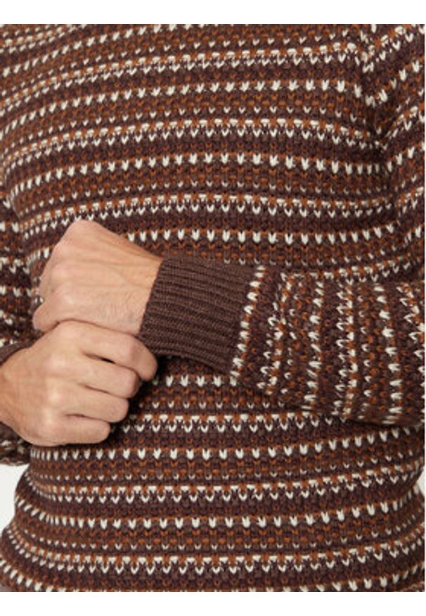 Only & Sons Sweter Musa 22027268 Brązowy Regular Fit. Kolor: brązowy. Materiał: syntetyk, bawełna