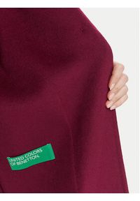 United Colors of Benetton - United Colors Of Benetton Płaszcz wełniany 28F7DN082 Fioletowy Regular Fit. Kolor: fioletowy. Materiał: syntetyk #5