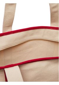 TOMMY HILFIGER - Tommy Hilfiger Torebka Th Summer Canvas Tote AW0AW17421 Beżowy. Kolor: beżowy #4