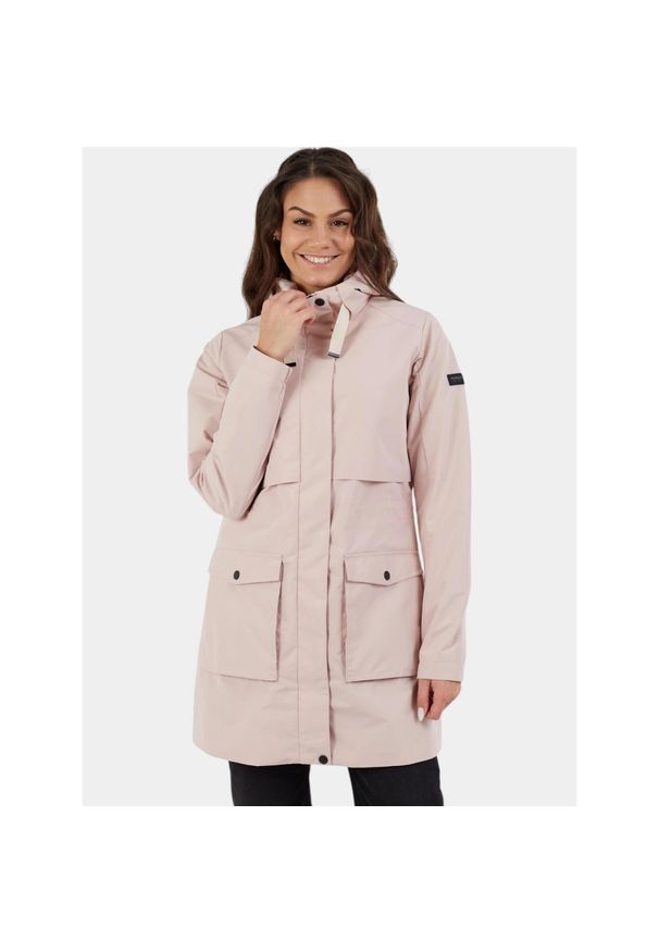 FUNDANGO - Płaszcz przeciwdeszczowy damski Fundango Zhuri. Kolor: różowy. Sport: turystyka piesza