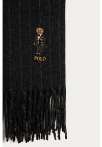 Polo Ralph Lauren - Szalik. Kolor: szary. Materiał: wełna, tkanina, kaszmir, dzianina #2
