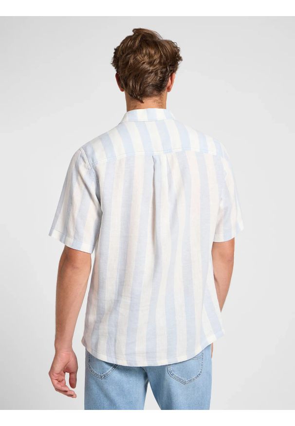 Lee - MESKA KOSZULA LEE POPOVER SHIRT SS SHY BLUE 112364226