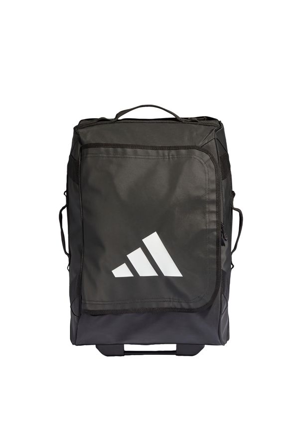 Adidas - Mała torba podróżna na kółkach. Kolor: czarny, biały, wielokolorowy. Materiał: materiał. Sport: fitness