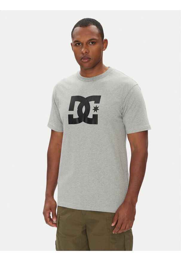 DC T-Shirt ADYZT05373 Szary Regular Fit. Kolor: szary. Materiał: bawełna