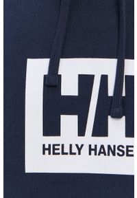 Helly Hansen Bluza bawełniana kolor granatowy z kapturem z nadrukiem 53289-597. Okazja: na co dzień. Typ kołnierza: kaptur. Kolor: niebieski. Materiał: bawełna. Wzór: nadruk. Styl: casual #4
