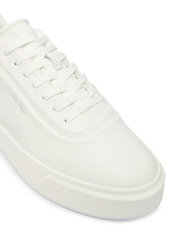 Calvin Klein Sneakersy Basket Cups Oxf Lup Hf Lth YM0YM01452 Biały. Kolor: biały. Materiał: skóra