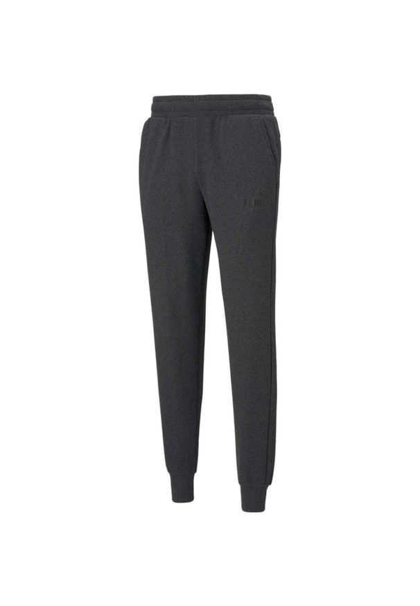 Spodnie męskie Puma Ess Logo. Kolor: wielokolorowy, szary, czarny. Materiał: bawełna, materiał. Sport: fitness