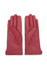 Wittchen - Damskie rękawiczki skórzane z fantazyjnymi szwami czerwone. Kolor: czerwony. Materiał: skóra. Wzór: gładki. Styl: elegancki