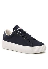 Tommy Jeans Sneakersy Canvas Outsole EM0EM01160 Granatowy. Kolor: niebieski. Materiał: materiał