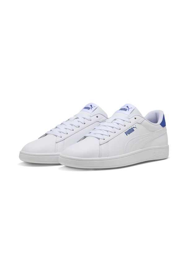 Puma - Sneakersy Smash 3.0 L PUMA White Vivid Blue. Okazja: na co dzień. Kolor: niebieski, wielokolorowy, biały. Sport: turystyka piesza