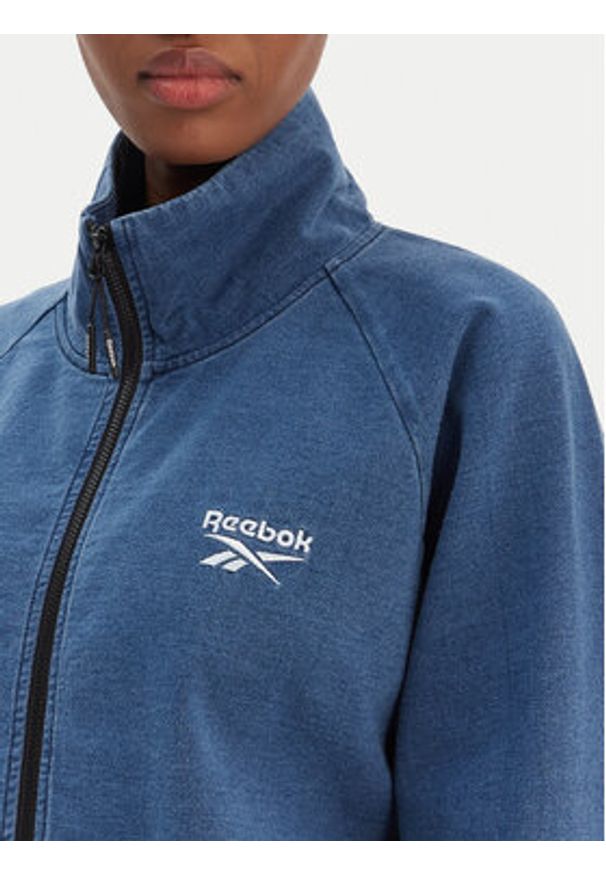 Reebok Bluza Polina RK25486CCW Niebieski Regular Fit. Kolor: niebieski. Materiał: bawełna
