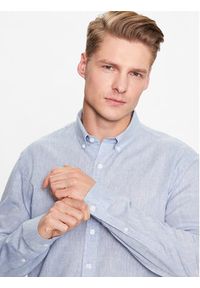 Lindbergh Koszula 30-203344 Błękitny Slim Fit. Kolor: niebieski. Materiał: bawełna, len #7