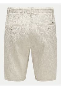 Only & Sons Szorty materiałowe Leo 22028301 Beżowy Regular Fit. Kolor: beżowy. Materiał: bawełna #5