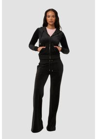Juicy Couture - JUICY COUTURE Czarne spodnie dresowe damskie Layla Low Rise, Rozmiar XS. Kolor: czarny. Materiał: dresówka #4