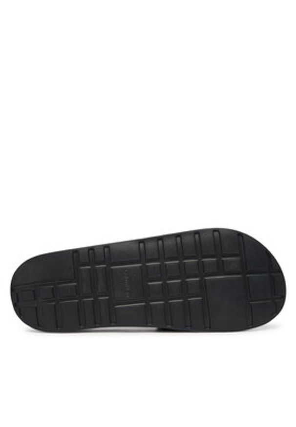 Calvin Klein Klapki Ess Slid Pu Aop HM0HM02110 Czarny. Kolor: czarny. Materiał: syntetyk
