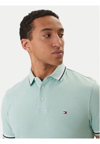 TOMMY HILFIGER - Tommy Hilfiger Polo Seasonal MW0MW39993 Zielony Slim Fit. Typ kołnierza: polo. Kolor: zielony. Materiał: bawełna #3