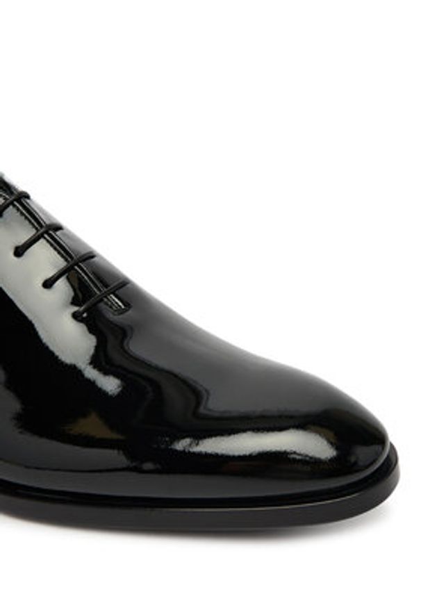 BOSS Półbuty Rill 50553059 Czarny. Kolor: czarny. Materiał: lakier, skóra