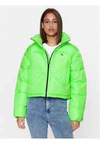 Calvin Klein Jeans Kurtka puchowa J20J222340 Zielony Regular Fit. Kolor: zielony. Materiał: syntetyk