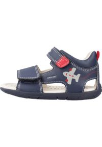 Geox - Sandały GEOX B SANDAL TAPUZ BOY Niebieski. Kolor: niebieski. Materiał: syntetyk, skóra. Sezon: lato