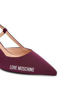 Love Moschino - LOVE MOSCHINO Szpilki JA10267G1NIMX55641 Bordowy. Kolor: czerwony. Materiał: materiał. Obcas: na szpilce #5