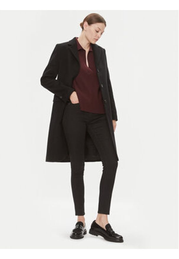 Calvin Klein Sweter Essential K20K206019 Bordowy Relaxed Fit. Kolor: czerwony. Materiał: syntetyk