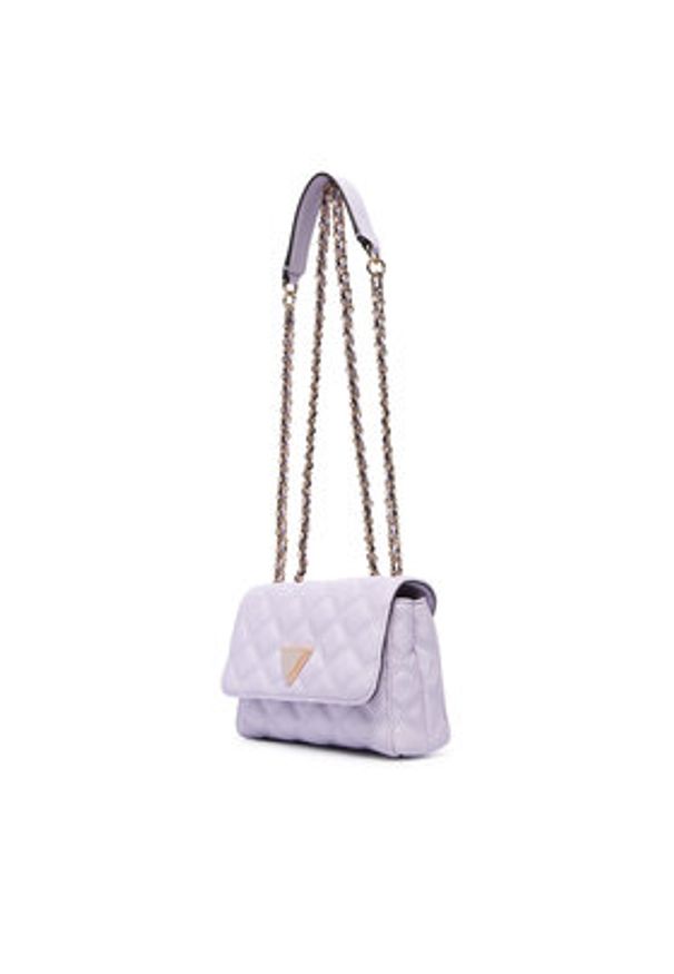Guess Torebka Giully II Mini HWQG96 73740 Fioletowy. Kolor: fioletowy. Materiał: skórzane